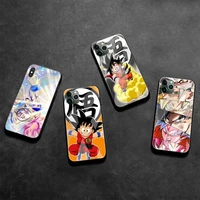 dragon ball z son goku goten majin buu phone case tempered glass for iphone 13 12 mini 11 pro xr xs max 8 x 7 plus se 2020 cover