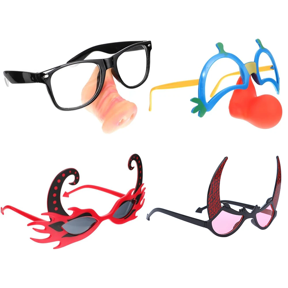 4 шт. набор забавных фотоочков-реквизит для костюма клоуна и Хэллоуина-идеально