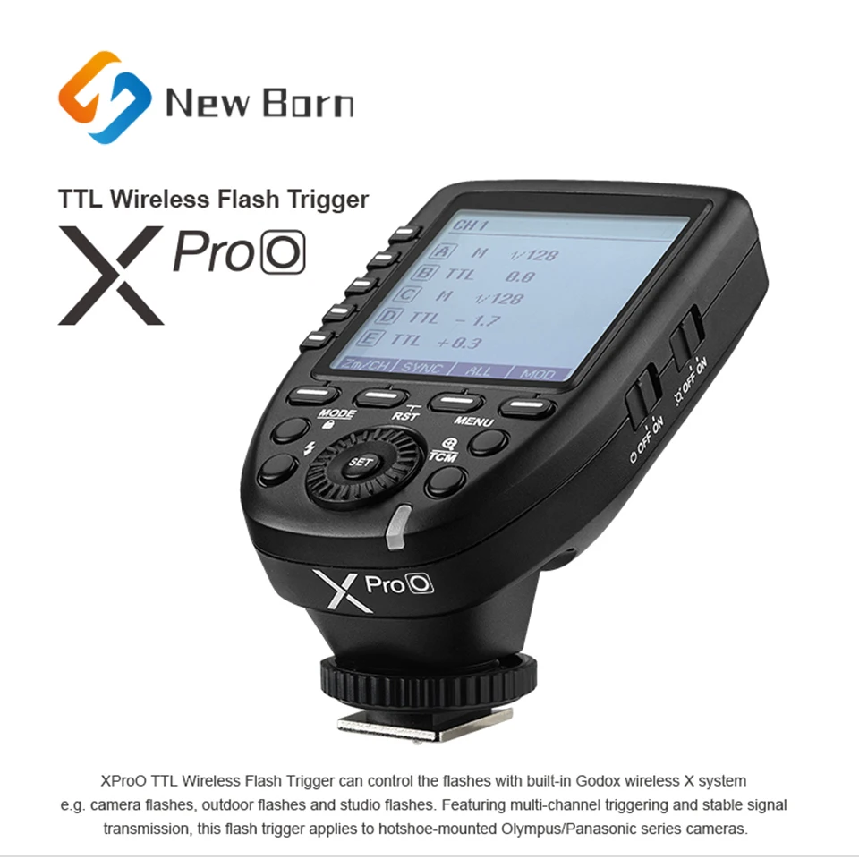 

Godox Xpro-O 2.4G TTL Wireless Trigger Transmitter suitable for Olympus large screen multifunction compatible camera