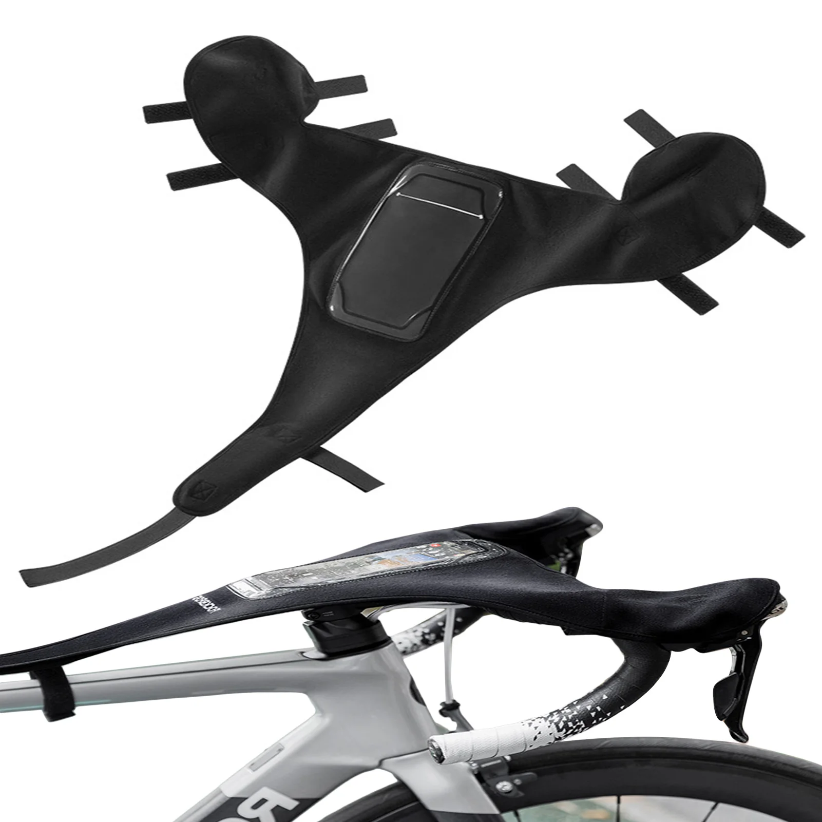 

Bike Sweat Guard Bicycle Trainer Sweat Cover Net Sweat-Catcher Quick Dry Road Cycling Training Accessories Bike Sweatband