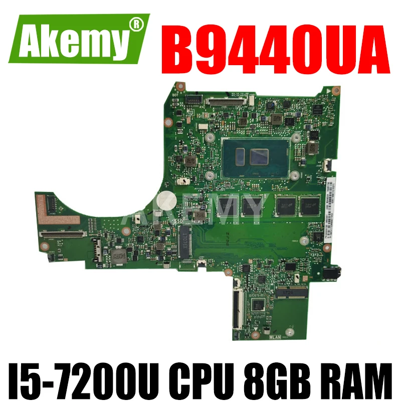 

Akemy For ASUS ExpertBook B9440UA B9440U Laotop Mainboard B9440UA Motherboard with I5-7200U CPU 8GB RAM