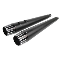 xf2906315 01 black 4 megaphone slip on mufflers exhaust pipes for harley touring 1995 2016