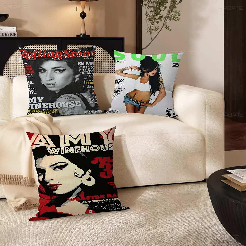 A-Amy J-Jade W-Winehouse pillow cover sofa cushion home room decoration children gift