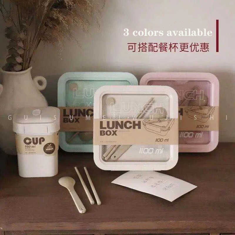 

850ml 1100ml Wheat Straw Lunch Box Healthy Material Bento Boxes Microwave Dinnerware Food Storage Container Lunchbox ланч бокс