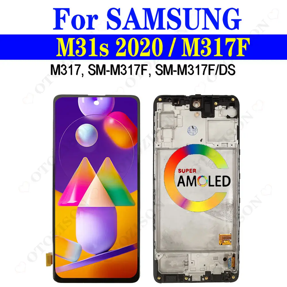 Дисплей Super AMOLED M317 для Samsung Galaxy M31s, ЖК-дисплей с рамкой, фотографический экран, ЖК-дисплей с сенсорным дигитайзером в сборе, протестирован