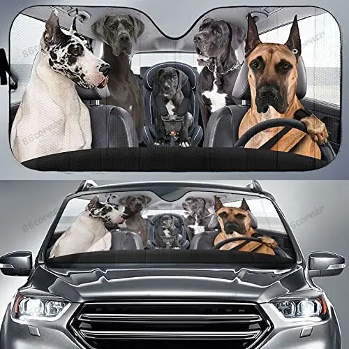 

Солнцезащитный козырек для лобового стекла автомобиля, солнцезащитный козырек для лобового стекла, подарки для любителей собак, защита от УФ-излучения