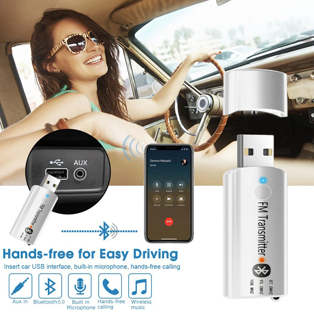 

100% Совершенно новый 100,4 МГц Φ Bluetooth 5,0 Bluetooth FM беспроводное соединение USB источник питания V5.0 + 2.1EDR