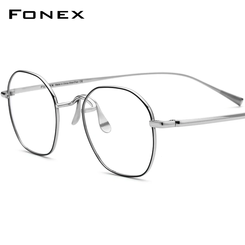 FONEX Titanium Glasses Men Vintage Square Prescription Eyeglasses Myopia Optical Frame Women 2022 New Titan Retro Eyewear F85731