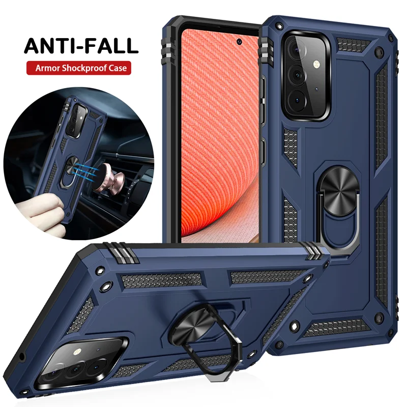 

Armor Magnetic Metal Ring Cover Case For Samsung Galaxy A50 A51 A12 A32 A21S A31 A71 A52 A70 A72 A22 A01 A03s A10s A20 A21 M31