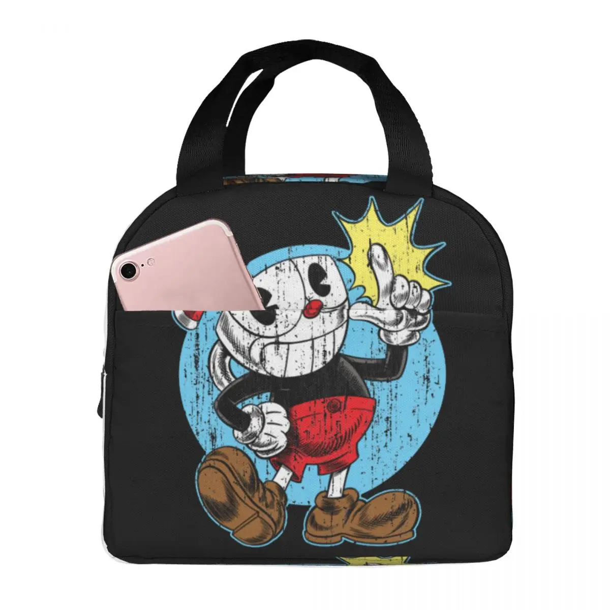 Bag Mugman Cup Mouse Thermal Cold Food School Lunch Box For 