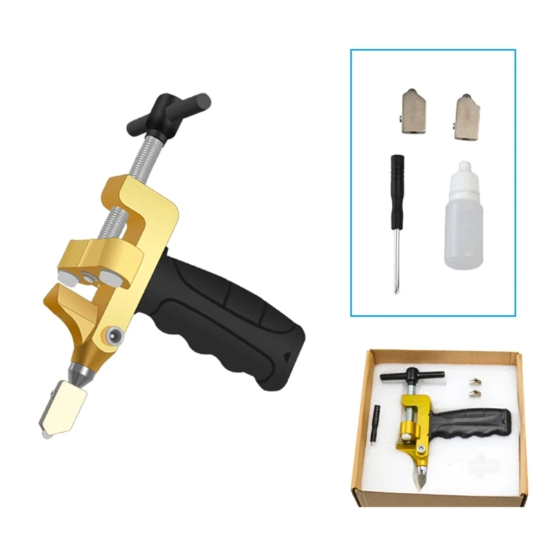 

2 in 1 Manual Tile Mirrors Cutter Multi-functional Glass Cutter Set Ceramic Tile Opener Easy Glass Tile Cutter Tools M4YD