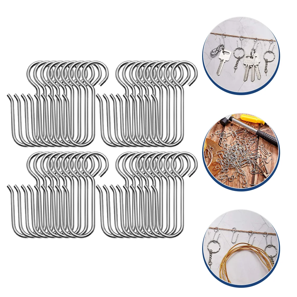 

120pcs Metal Curtain Track Hooks S Shaped Stainless Ceiling Curtain Shower Curtain Decoration Hooks Track Drapery Hook
