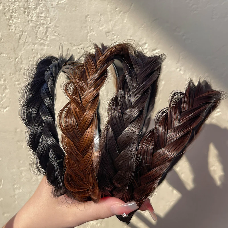 

1pc Fashion Braid Wig Hairband Hairwear for Women Girls Fishbone Braided Twist Hairpiece Headband Hairpin Hair Accessories