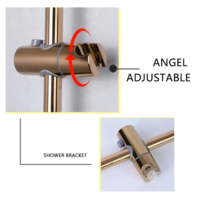 Регулируемая по высоте раздвижная ручная душевая балка Angel хромированная