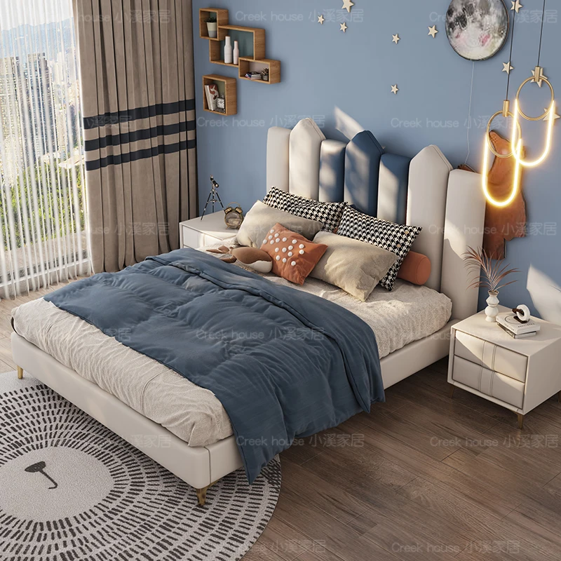 Кровать для мальчика-подростка детская комната спальня в скандинавском стиле