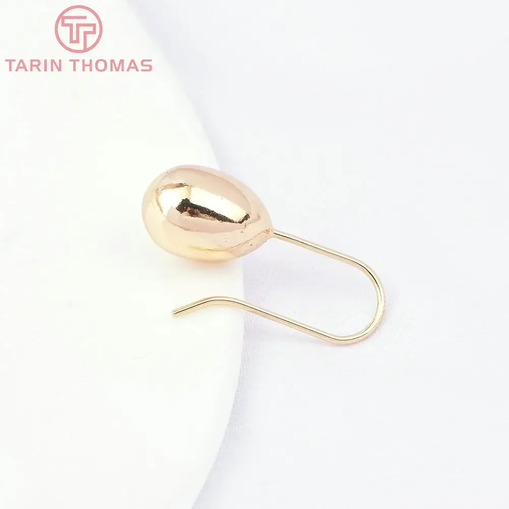 (7394) 4 шт. 9 5x27 мм 24-каратное золото цвет латунь в форме капли воды крючок для