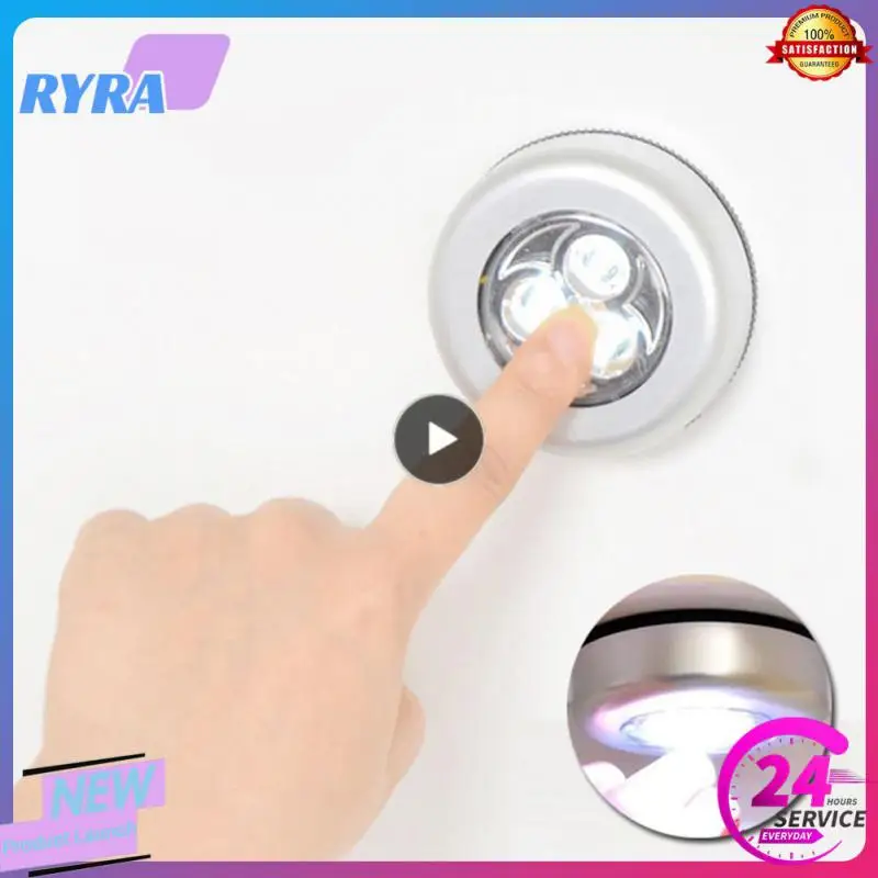 

Led Light Rechargeable Portable Stick Wall Light Eye Protection Round Lamp Night Light Clap Lights Use Small Touch Control