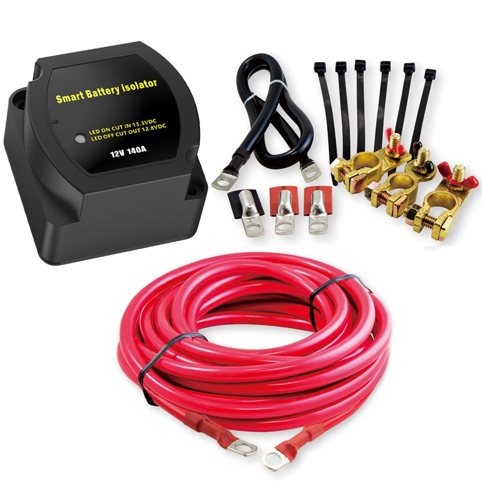 

VSR 12V 140A Voltage Sensitive Battery Isolator Relay Manager Automotive Dual Battery Voltage isolator switch