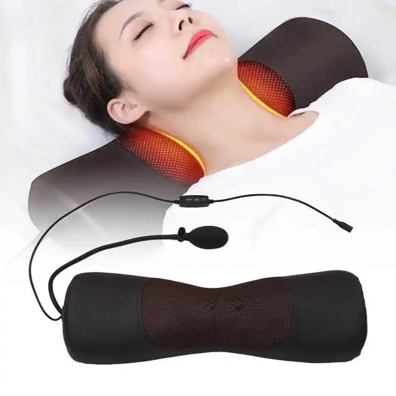 

Magnetic Therapy Back & Neck Massage Pillow Electric Cervical Spine Physiotherapy Instrument Vibration Cushion With Head Massage
