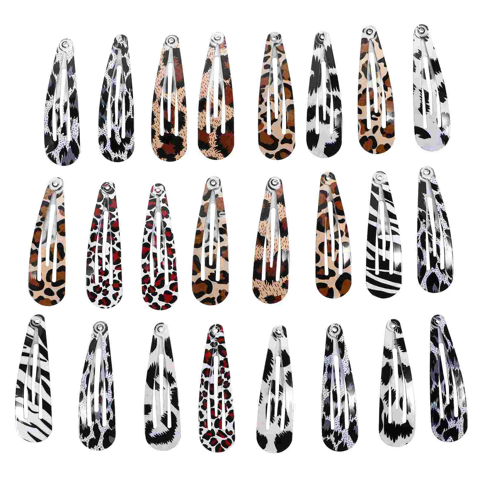 

Hair Snap Barrettes Clips Clip Metal Hairpins Women Accessories Girls Print Side Hairpin Non No Clamps Bang Fashion Animal