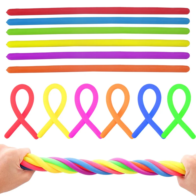 

1pc Random Noodle Stretch String TPR Rope Anti Stress Toys String Fidget Autism Vent Toys Decompression Toy