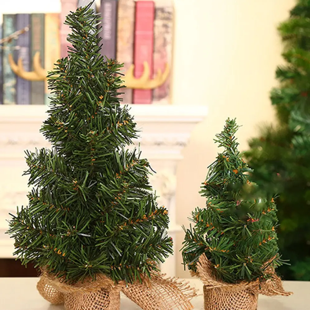 Christmas Tree 20Cm Green 30Cm Mini Burlap Day Shopping Mall Window Desktop Decoration | Дом и сад