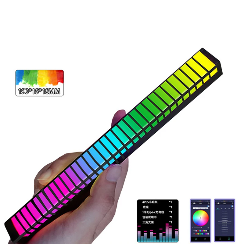 RGB  5V USB 16/32 LED Night Lights App Control RGB Music Rhythm Light Bar