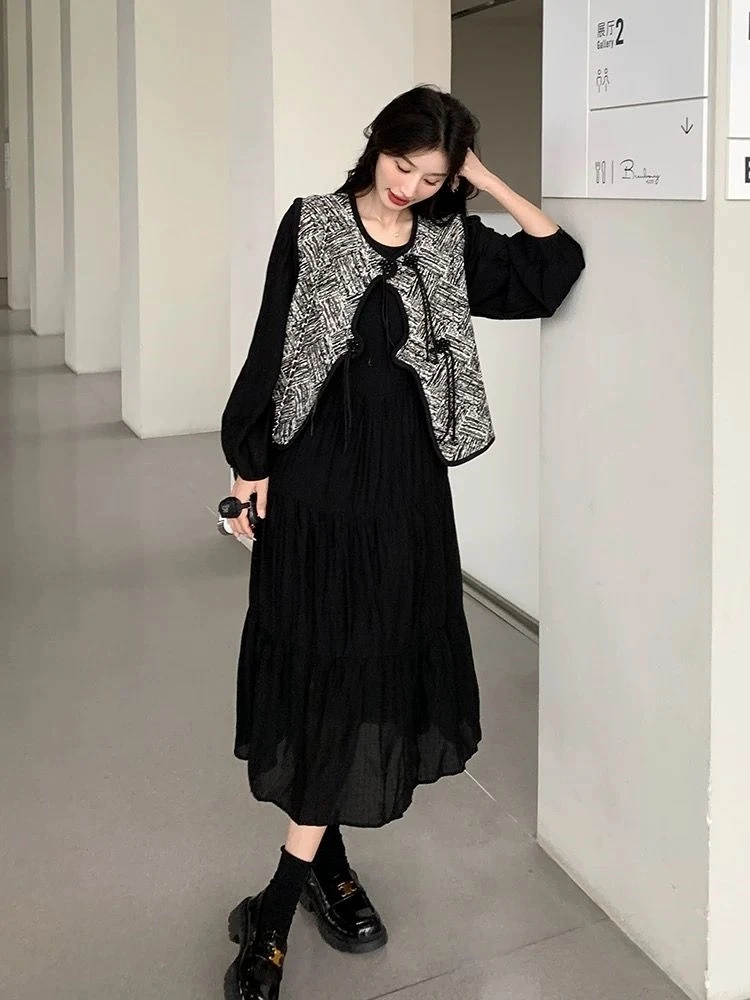 Осенний жаккардовый жилет для женщин на весну Новый китайский стиль Улучшенная