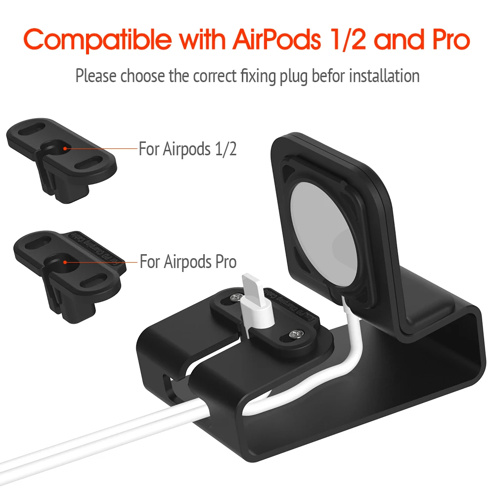 2 in 1 Aluminum Charging Stand for Apple Watch series 1/2/3/4/5/6/7/8/SE Airpods Pro1/2 Nightstand Desk Holder Station Dock