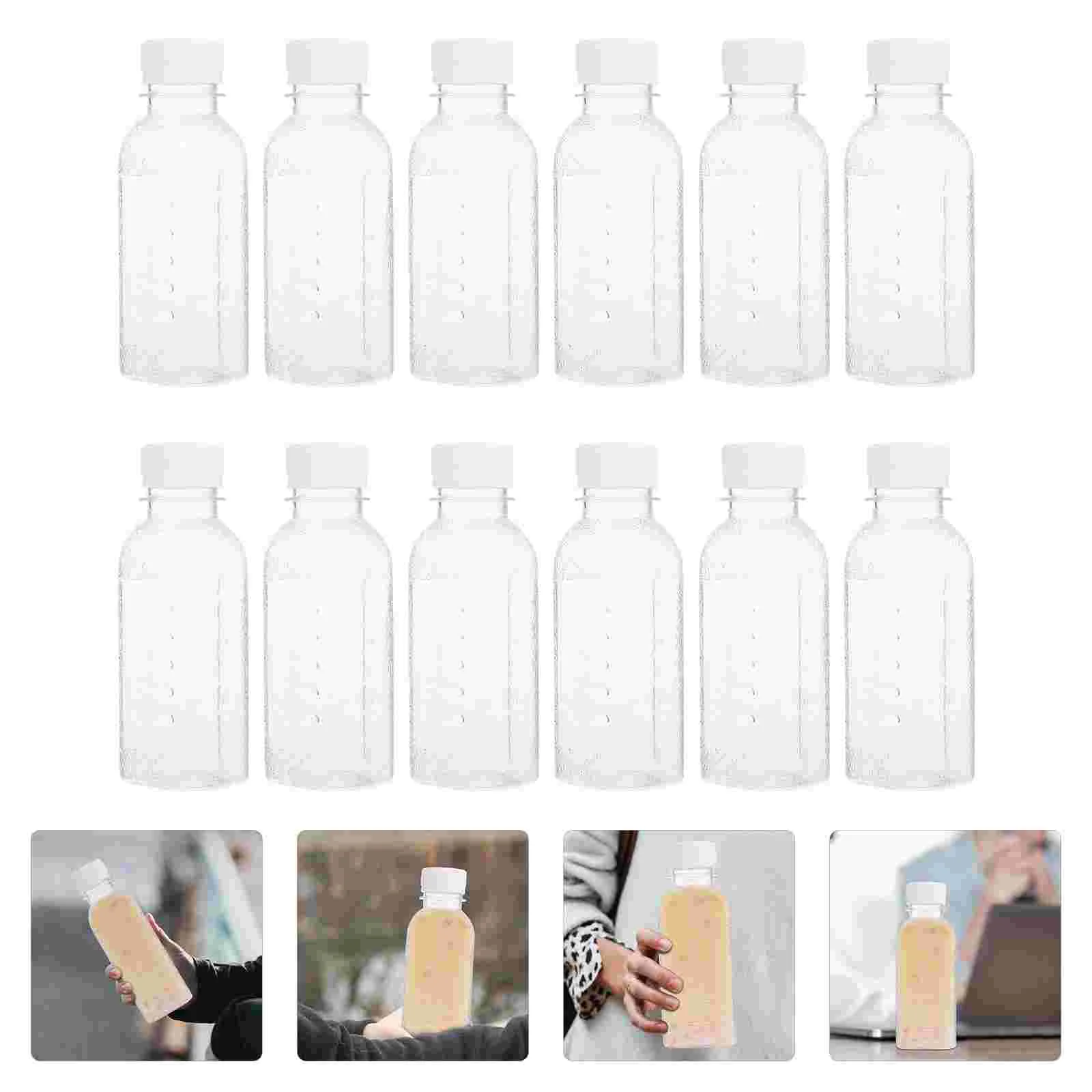 

Bottles Bottle Milkjuicedrink Empty Containers Clear Tea Reusable Beverage Vintage Drinking Caps Water Container Juicing Square