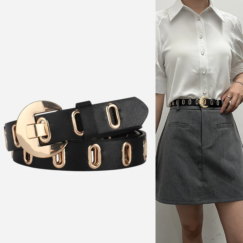 Женский Ремень В Корейском Стиле Для Макияжа Глаз С Вырезами Тонкий Модный