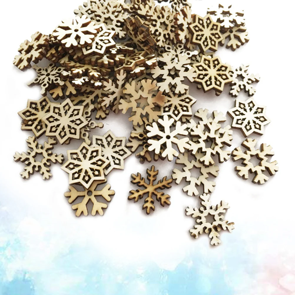 

Christmas Wood Snowflake Wooden Snowflakes Tree Cutouts Ornament Ornaments Hanging Xmas Diy Slices Crafts Unfinished Craft