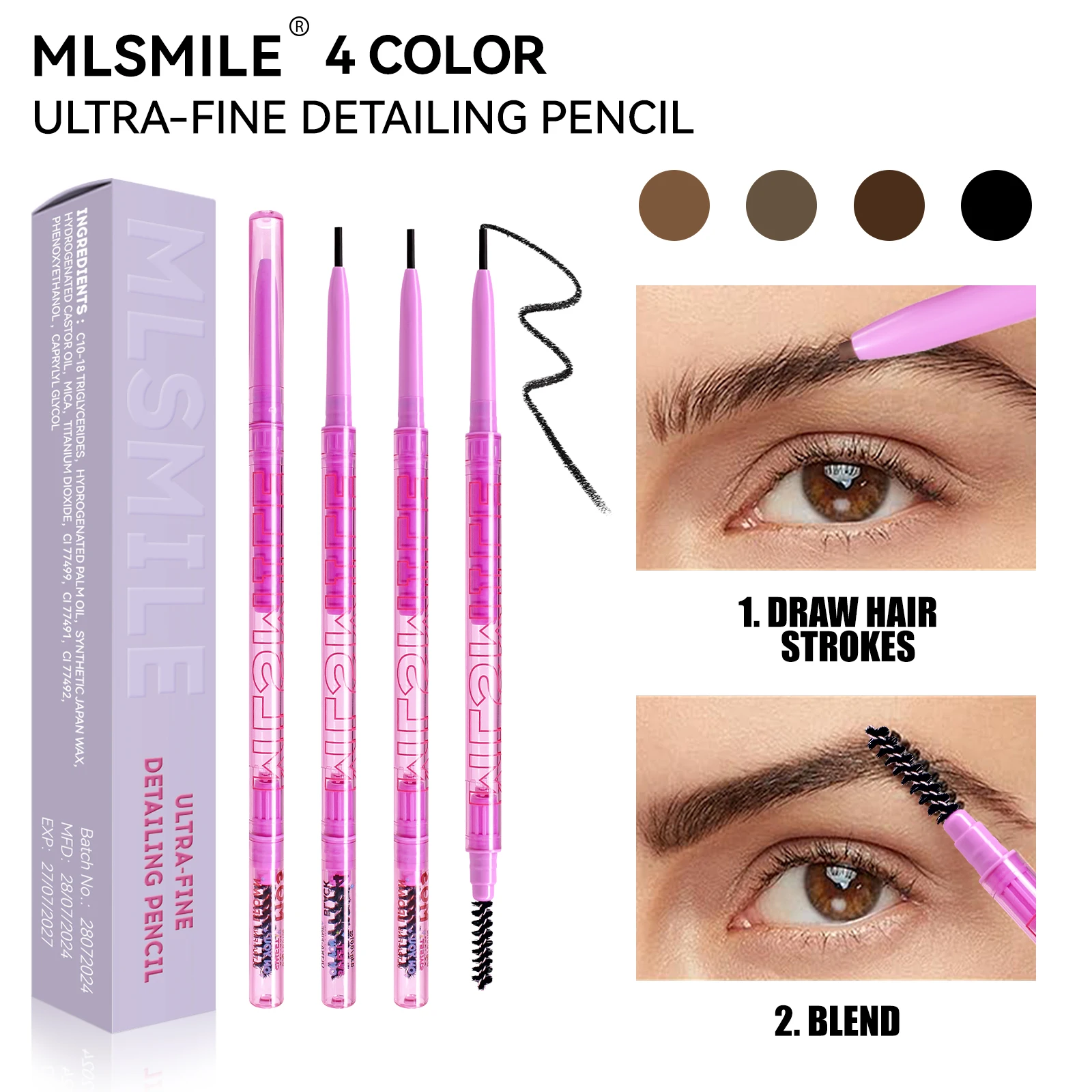 Двойной тонкий карандаш для бровей ulтара создает желаемое изображение