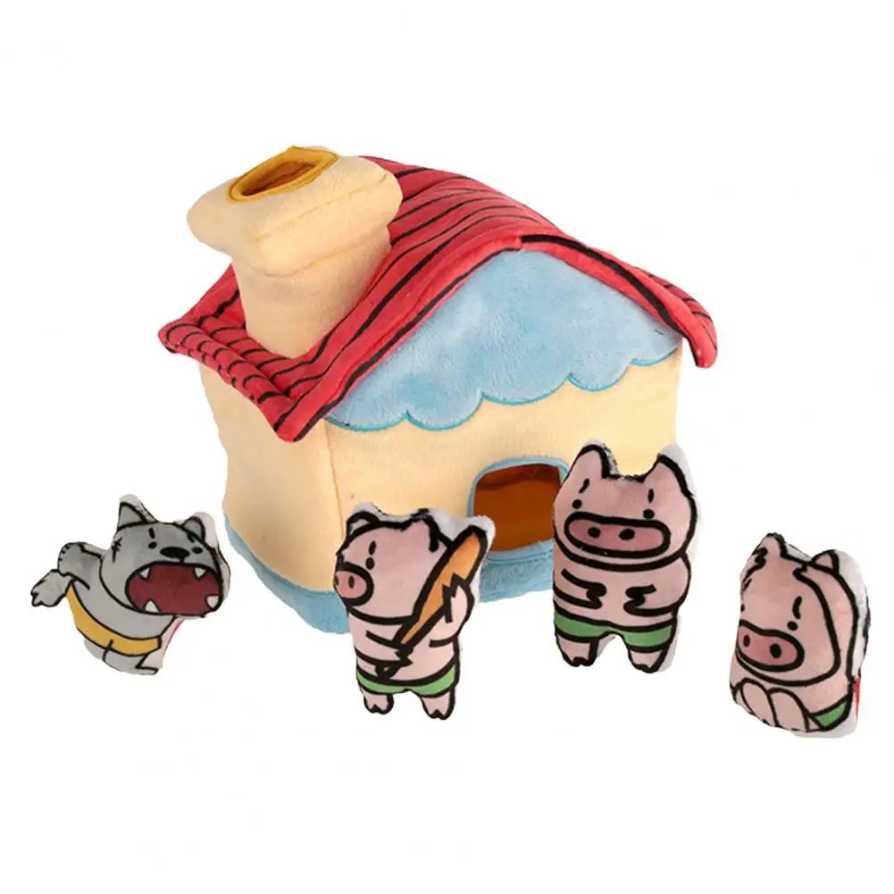 

Dog Training Toy Cartoon Shape Bite Resistant Attractive Dog Stuffed Toy with Squeaky Device Pet Products for Household