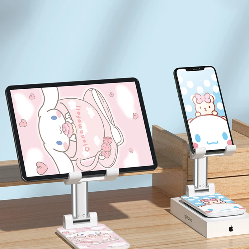 

Sanrio Cinnamoroll Mobile Phone Holder Bedside Desktop Chasing Drama Good Thing Cartoon Telescopic Adjustable Live Bracket