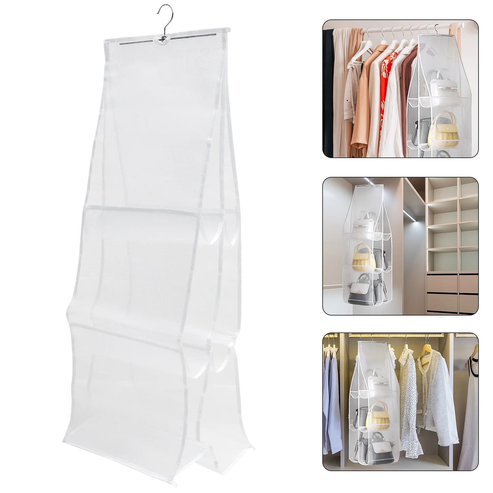 Сумка-тоут органайзер для хранения одежды кошелька гардероба белых мешков от