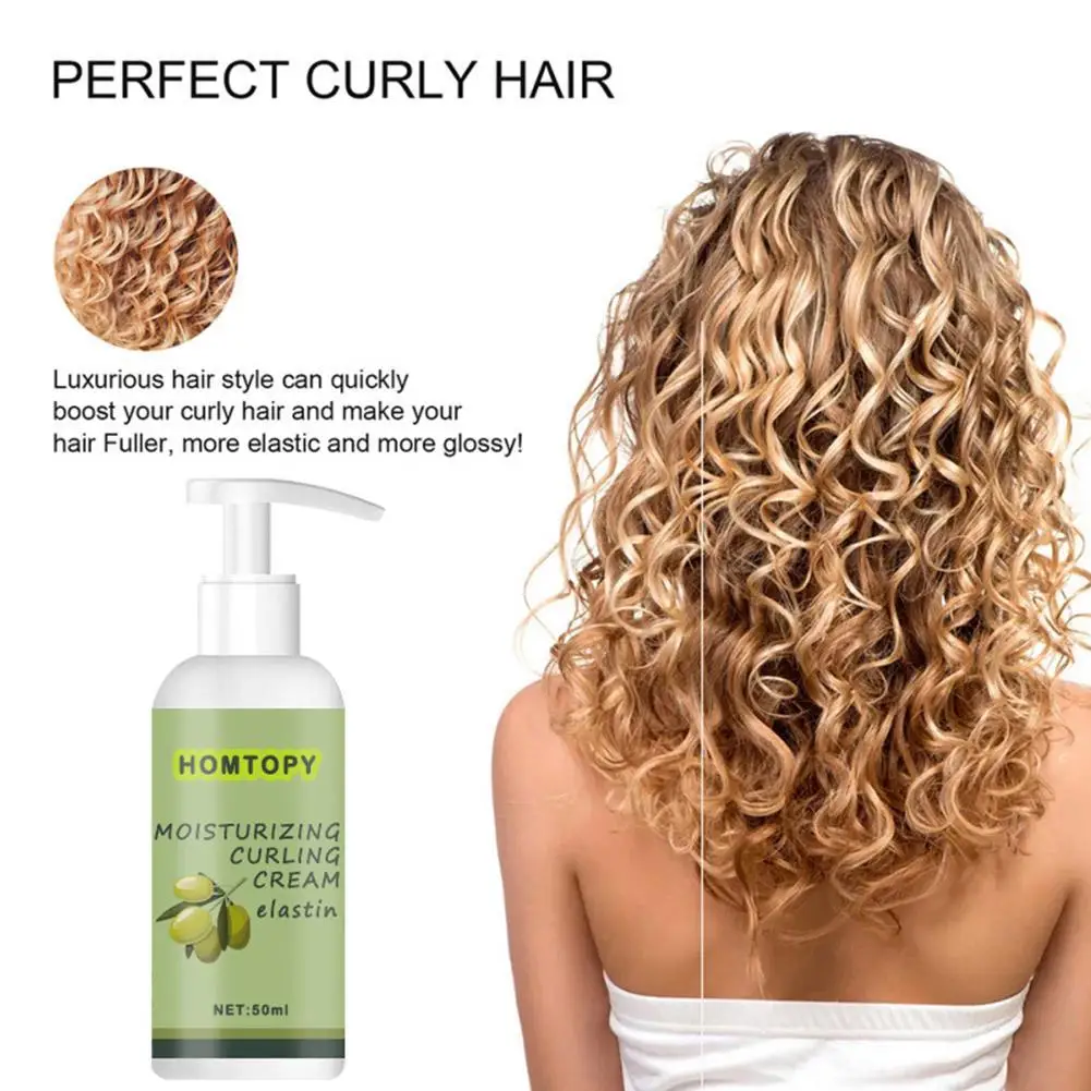 

50ml Hair Volumizing Cream Hair Conditioner Volume Lift Styling Mousse Curly Hair Elastin Curl Defining Cream For Wavy Hair