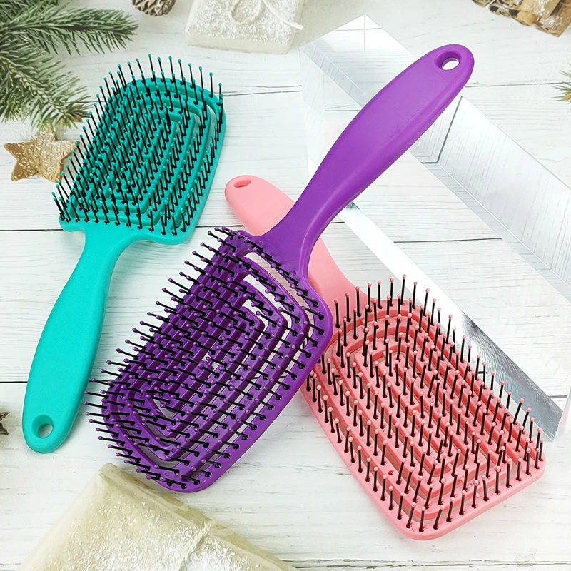 

DREWTI Detangling Brush Women's Hair Comb Straightening Massage Hair Brush Salon Hairdresser Barber Curly Hair Styling Hair Tool
