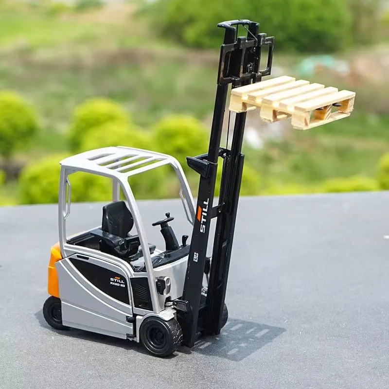 

1/25 Scale Model Metal Diecast Alloy Rx20-20 Forklift Truck Stacker Simulation Engineering Vehicle Collection Display Gifts Toys
