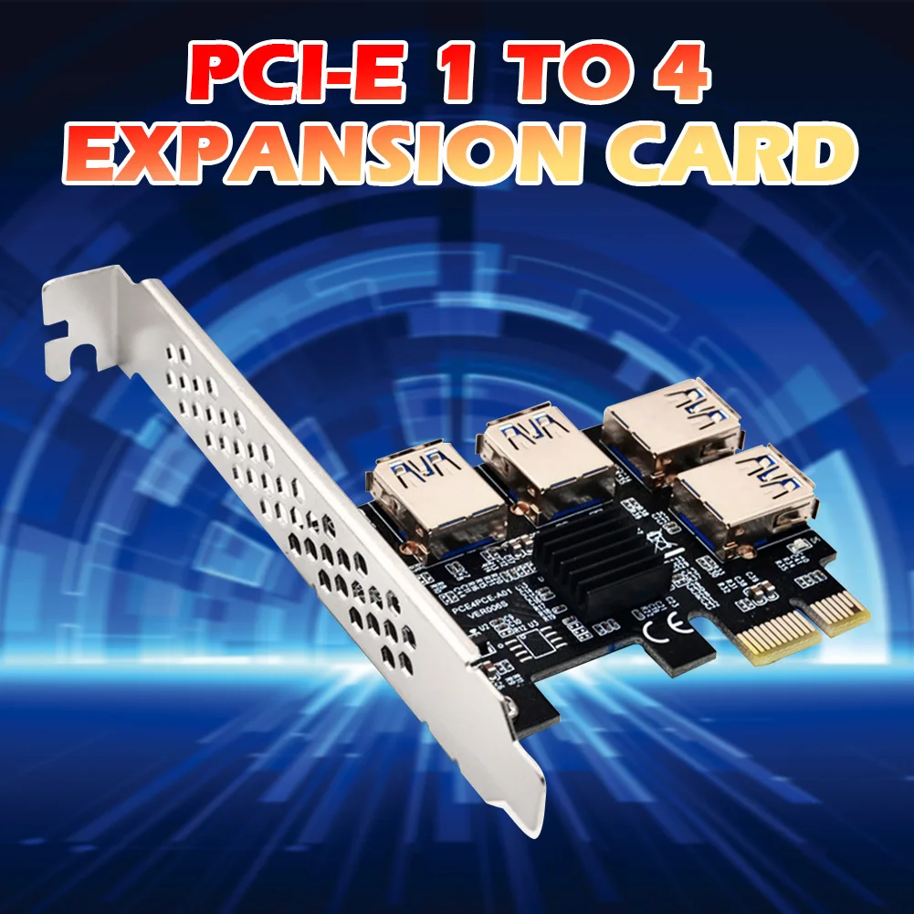 

Переходная карта PCI-Express, PCI-E от 1x до 16x1 до 4, USB 3,0, усилитель, усилитель, концентратор, адаптер для устройств для майнинга биткоинов, майнинга, ...