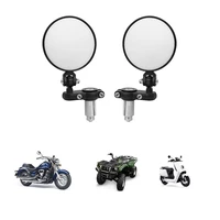 2pcs motorcycle rear mirror motorcycle handlebar end mirror 22mm for cafe racer black handle 78mirrors for motorcycle