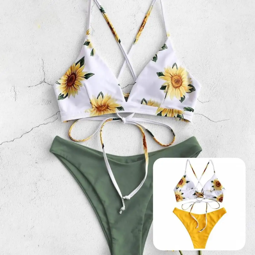 

Женское бикини, Мягкий купальник, удобный износостойкий Модный комплект бикини без косточек