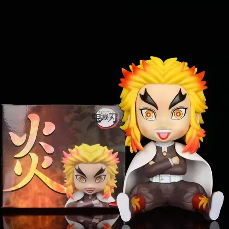 

12cm Q version Anime Demon Slayer Figure Rengoku Kyoujurou PVC action figure toys Collectible model toys kid gift