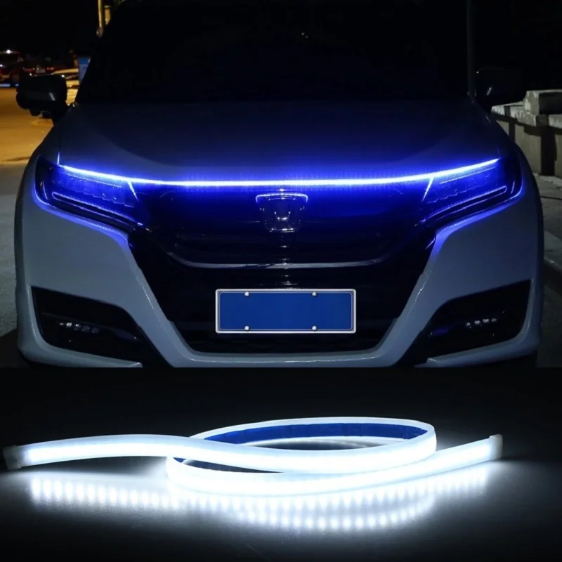 

Car Hood Daytime Running Light Strip 120cm 150cm Waterproof Fix LED Auto Decorative Atmosphere Lamp Ambient Backlight 12V