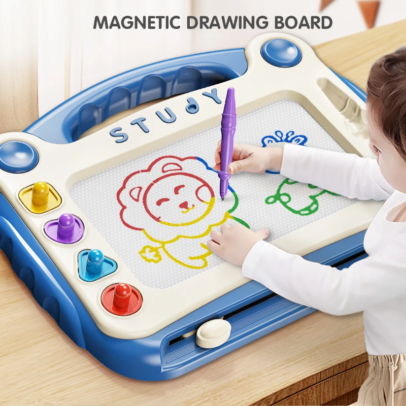 Магнитная детская доска QDRAGON для мальчиков и девочек со стираемыми рисунками, детские настольные игрушки, детский стол для рисования