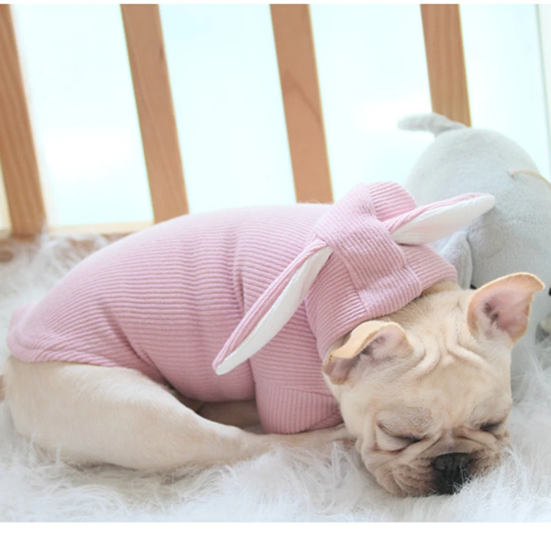 [MPK Store] Rabbit Ear Dog Clothes, New Dog Clothes Cat Clothes  Dog and Cat Sweater French Bulldog Clothes, 7 Sizes Available