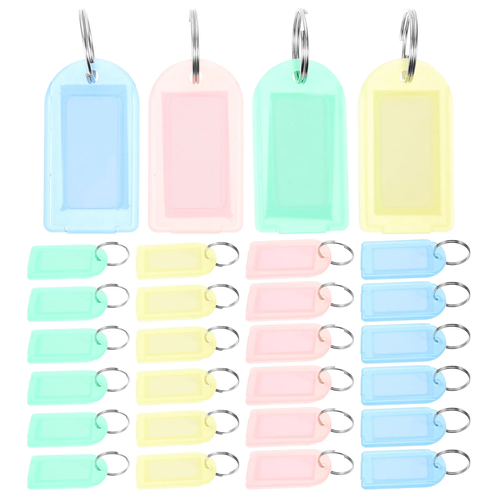 

40 Pcs Reusable Labels Key Ring Tags Convenient Chain Iron Luggage Multi-function