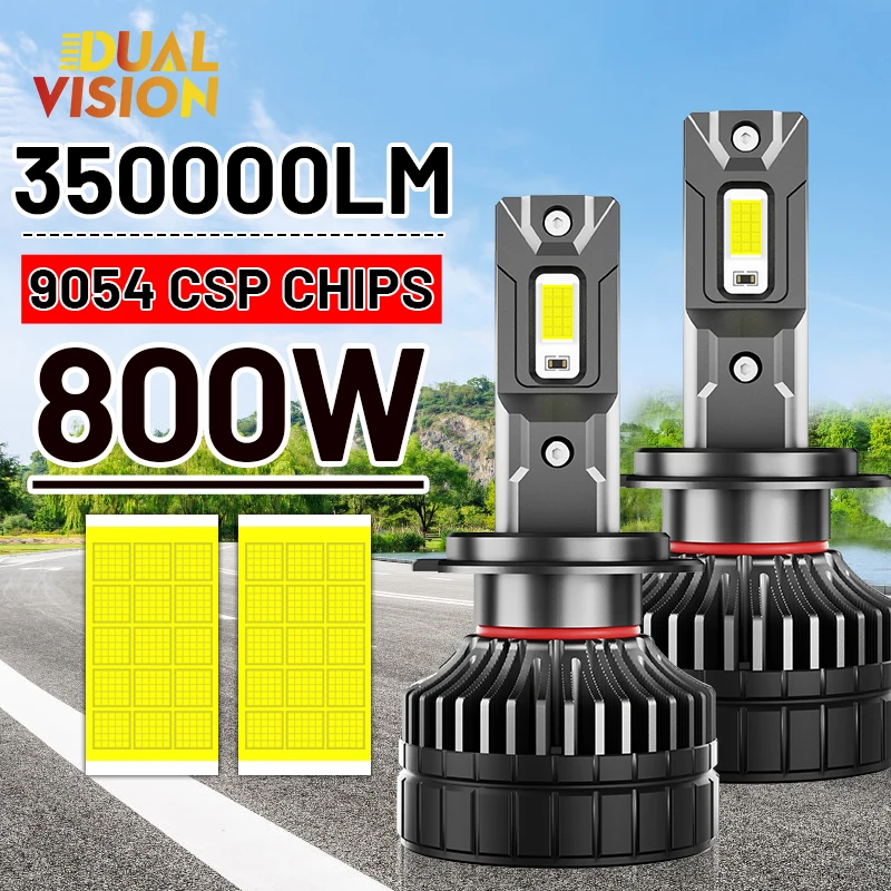 

350000LM 800W H4 H3 H7 LED Headlights K5C 6500K H11 H8 H1 HB3 9005 9006 HB4 9012 HIR2 H9 9054 CSP High Low Beam Canbus Car Lamps