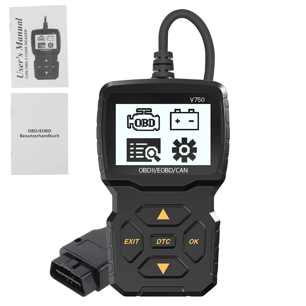 

Многоязычный Диагностический Сканер V750 OBD2, Считыватель Кодов Неисправностей Двигателя, Тестер Автомобильных Аккумуляторов