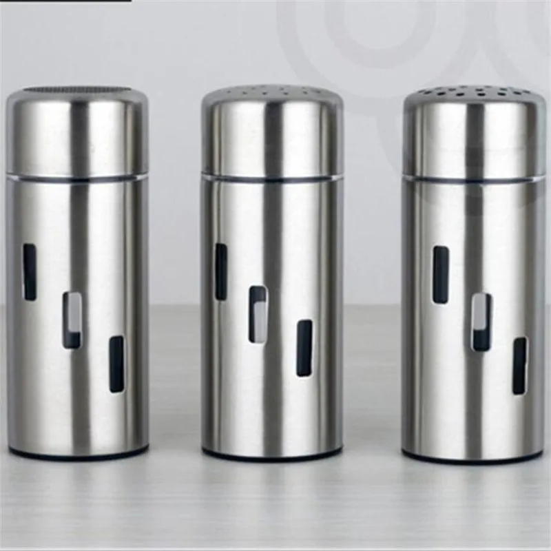 

Multifunction Home Stainless Steel Spice Pepper Jar Seasoning Can Salt Sugar Bottle Kitchen Gadgets Supplies